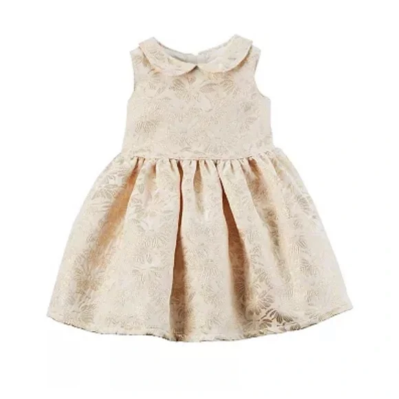 gold peter pan collar dress Embroidered Peter Pan Collar Dress M main image 1